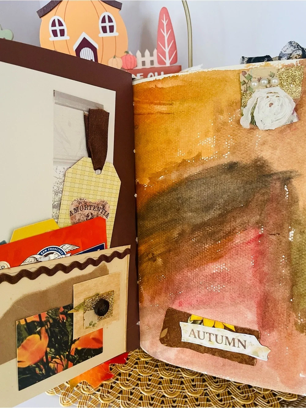 Autumn Garden junk journal- Brown and Orange